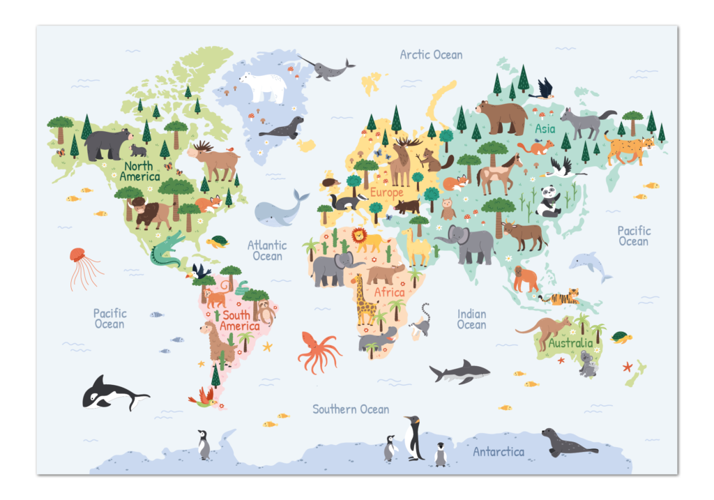 Portfolio pagina wereldkaart illustratie studio kikor