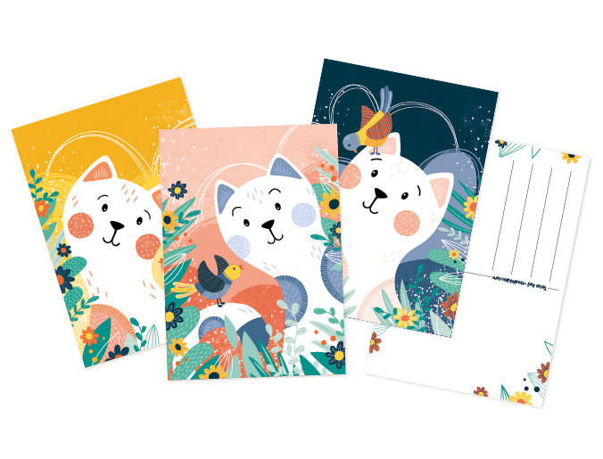Illustratie katten postkaarten Studio Kikor