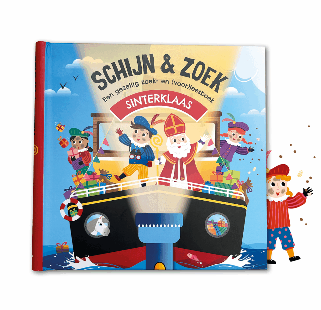 Afbeeldingen schijn en zoekboek sinterklaas