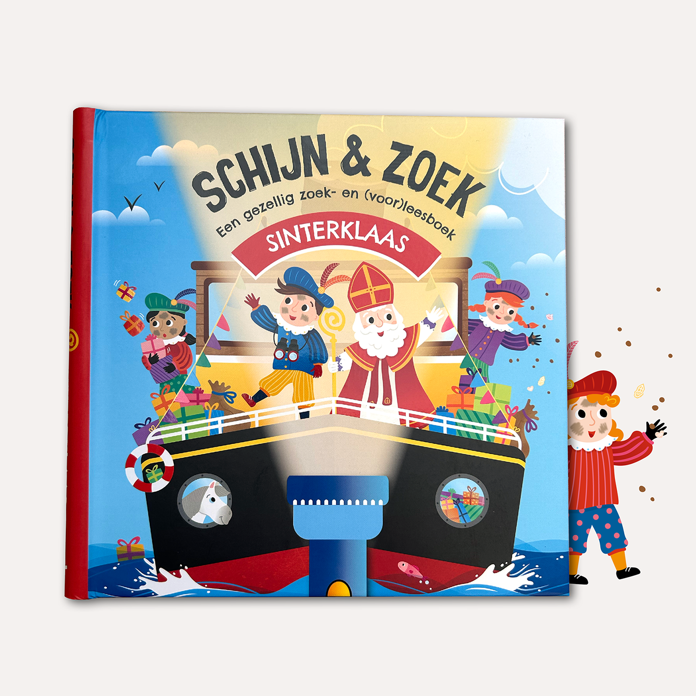 Knop schijn en zoekboek sinterklaas