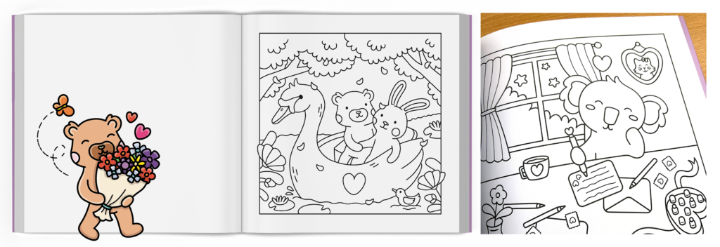 Portfolio pagina's Cosy coloring boek lovelies5