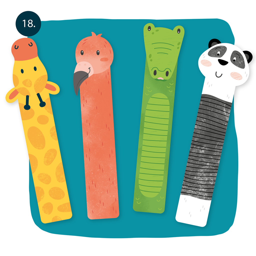 boekenlegger set wilde dieren